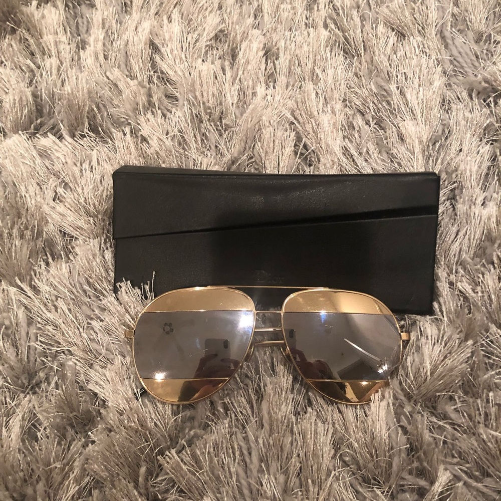 Dior Split Sunglasses Gold/Silver